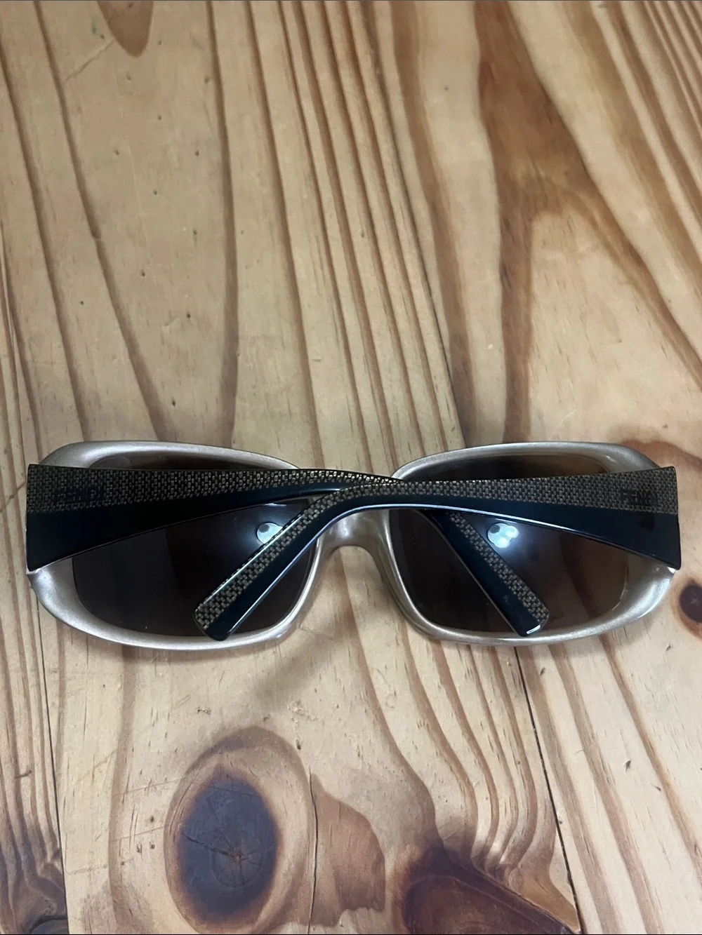 Fendi Brown Gradient Oversized VINTAGE Sunglasses Made in Italy